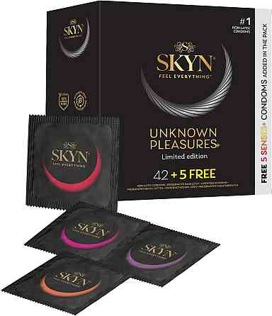 Безлатексні преміум-презервативи SKYN Unknown Pleasures 42+5 шт FREE, 6 різних видів Sex Aura Київ