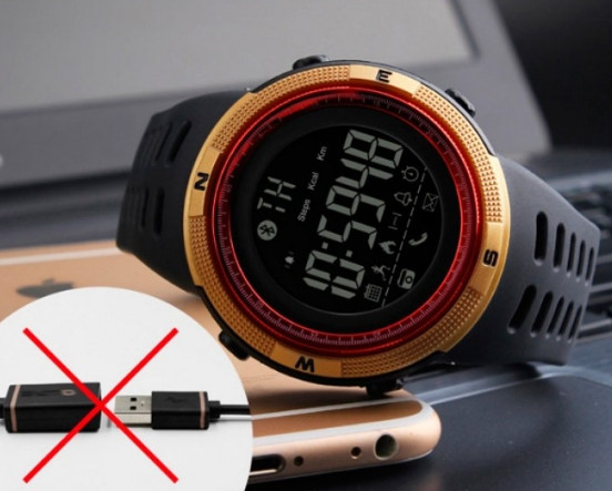 Розумний наручний годинник Skmei 1250 Smart Clever (Чорний) Вінниця - фото 7