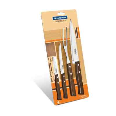 Набор ножей Tramontina Tradicional 4 предмета (3 ножа + вилка)) (22299/019) Винница