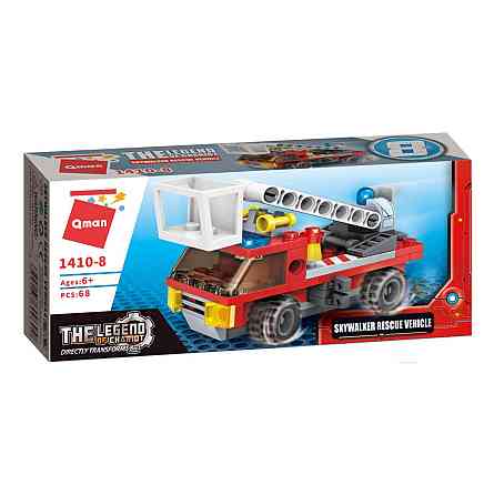 Конструктор Qman 1410-1-8 Пожежна техніка, 79 дет  Skywalker Rescue Vehicle Вінниця