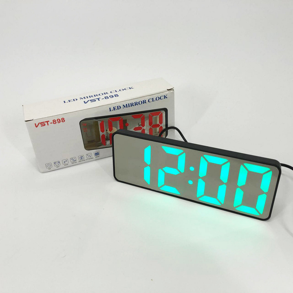Часы сетевые электронные светящиеся настольные VST-898-4, Часы с подстветкой, Электронные часы YB-872 на стол Киев - изображение 1