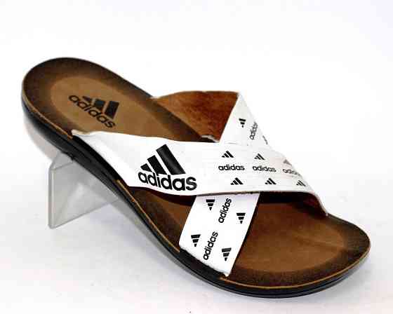 Мужские Шлёпанцы Тапочки Adidas Сланцы Белые Адидас ( размеры: 40,41,42,43,44,45) Днепр