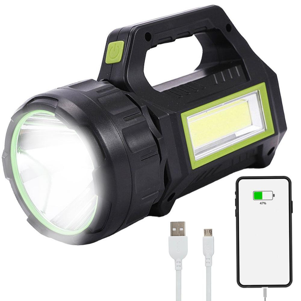 Ручний ліхтар із сонячною панеллю та PowerBank 20000мАч, HEL-T95 / Кемпінговий акумуляторний ліхтар Київ - фото 1