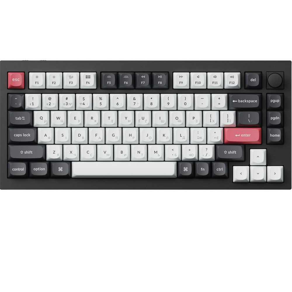 Клавіатура бездротова Keychron Q1 HE Magnetic Switch Black RGB (Q1H-M1-UA) ( 28651 ) Харьков - изображение 1
