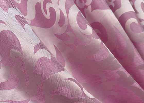 Комплект коротких штор VR-Textil Жакард Вензель № 476ш Рожевий 130х170 см 2 шт (35-0202) Київ