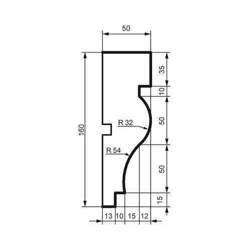 Молдинг фасадный Prestige Decor MC 166 Днепр