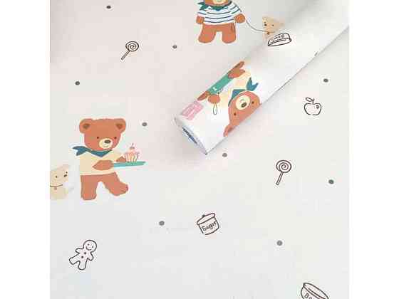 Плівка на самоклейці 45см * 10м дитяча 0,07мм Ведмедик SW-00000818 ТМ STICKER WALL Київ