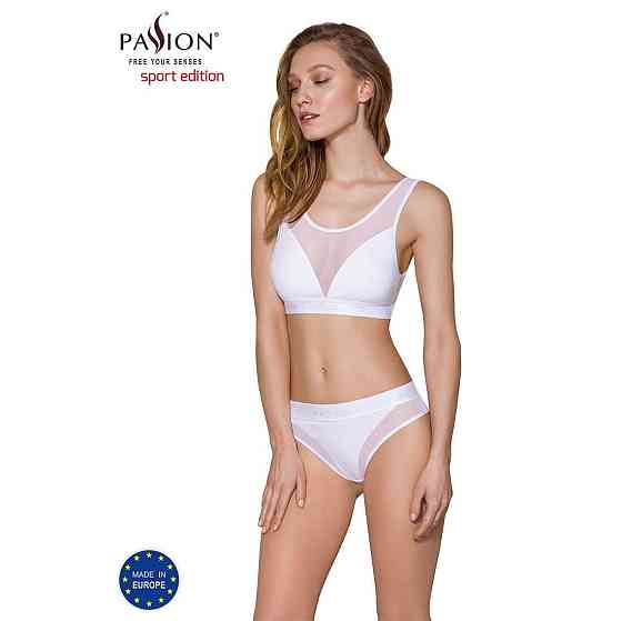 Топ з прозорою вставкою Passion PS002 TOP L, white Sex Aura Київ