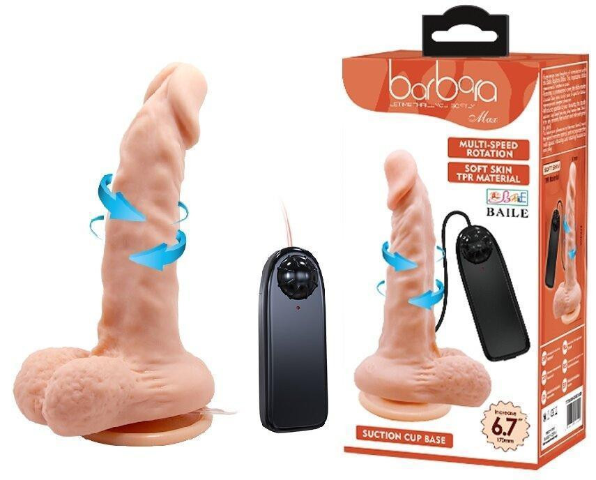Фаллоимитатор на присоске с функцией ротации BARBARA 6,7'' Max MULTI-SPEED Rotation, BW-008018BR Sex Aura Киев - изображение 2