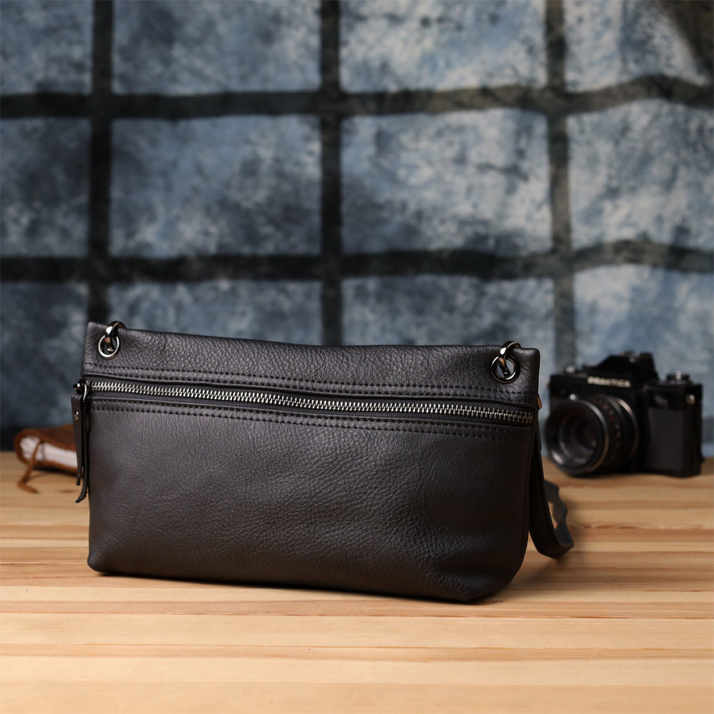 Модна жіноча сумка на плече з натуральної шкіри Vintage 23004 Чорний Київ - фото 9