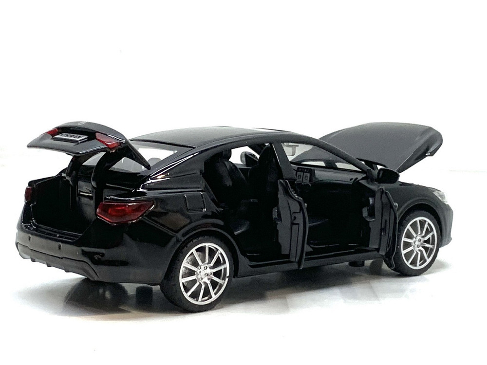 Машина Автосвіт Nissan selfie інерційна масштаб 1:32 відчиняються двері капот багажник 15 см Чорна (AP-2084) Чернігів - фото 7