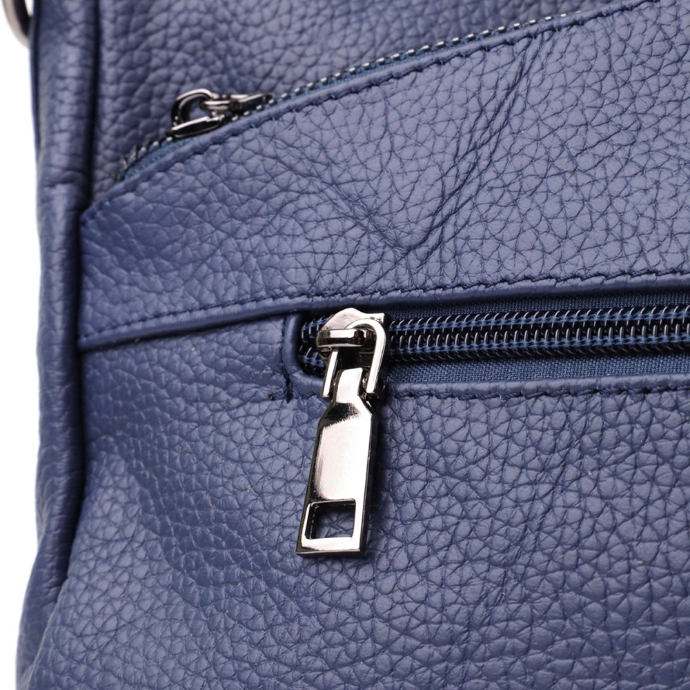 Сумка для жінок на два відділення з натуральної шкіри Vintage 23013 Синій Київ - фото 6