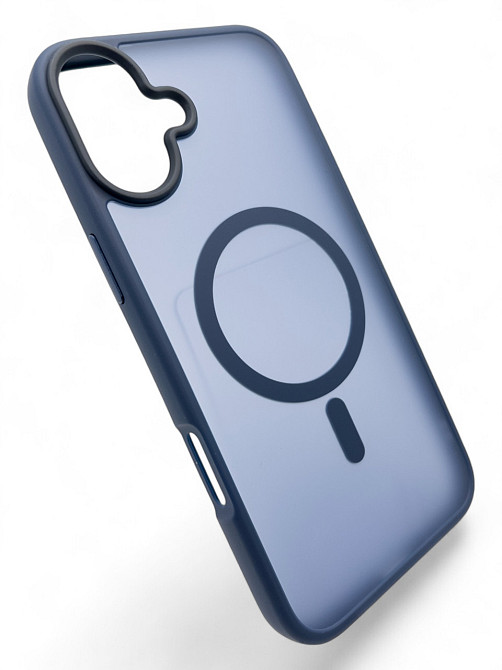 Чохолнакладка BeCover Metal Buttons Case MagSafe для Apple iPhone 16 Plus Blue (712094) Синій Харьков - изображение 2