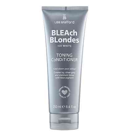 Кондиционер для волос с синим пигментом Bleach Blondes Ice White Toning Conditioner Lee Stafford 250 мл Винница