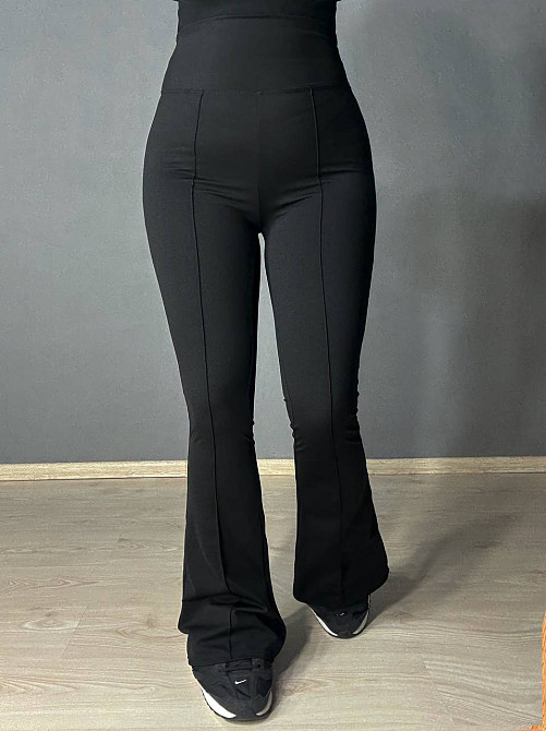 Лосини жіночі A-N 1724 кльош від коліна зі стрілкою чорні, чорний, S Київ - фото 10
