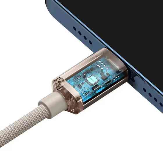 Кабель Baseus Crystal Shine Series Fast Charging Data Cable Type-C to iP 20W 1.2m Pink Одеса