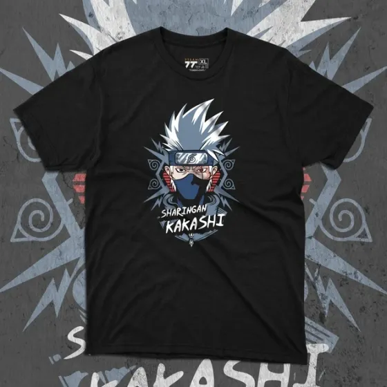Футболка для подростка мальчика с принтом Наруто Какаші Хотаге Размер 160 Anime10306 Днепр