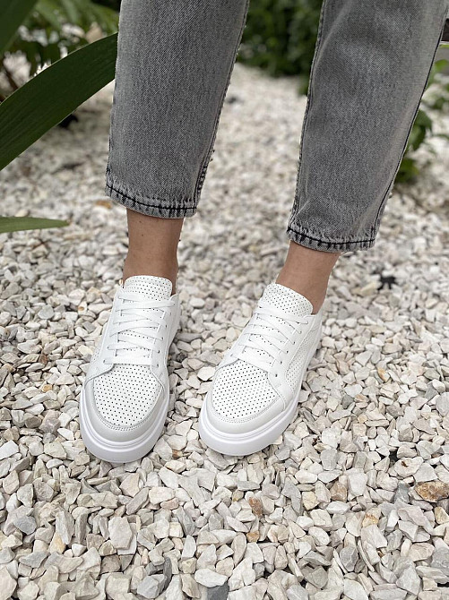 G.S.V. Кеди жіночі G.S.V. L8 білі (весна-осінь, шкіра натуральна) (4475) Коломия - фото 6