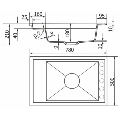Мийка кухонна GRANADO Optimal Estella terra (+ змішувач Badalona LUX inox + дозатор Redondo inox + кошик+дошка) (ksg0203) Вінниця - фото 3