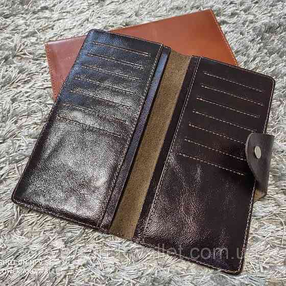 Стильний тонкий гаманець купюрник із натуральної шкіри ST Leather Київ