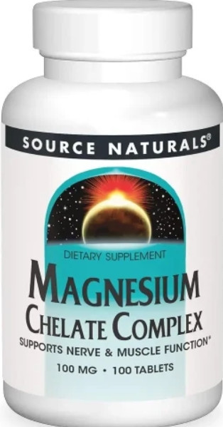 Хелат магнію Source Naturals Magnesium Chelate Complex 100mg 100 tabs Київ - фото 1