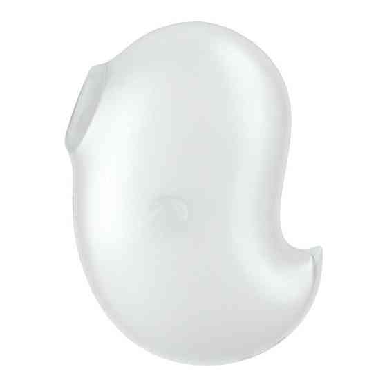 Вакуумный клиторальный стимулятор с вибрацией Satisfyer Cutie Ghost White Sex Aura Киев