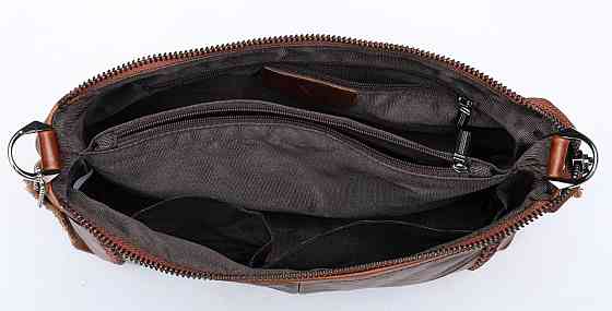 Сумка женская кожаная на одно отделение Vintage 20052 Коричневая Киев