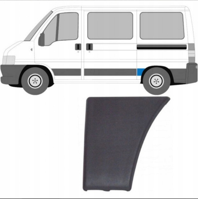 Накладка крила GP Citroen Jumper 1 Тип 244 ліва коротка (735306251) Київ - фото 2