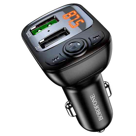 АЗП з FM-модулятором BOROFONE BC41 Eminency QC3.0 Car BT FM transmitter 18W Black 8525500090 (BC41B-8525500090) Київ