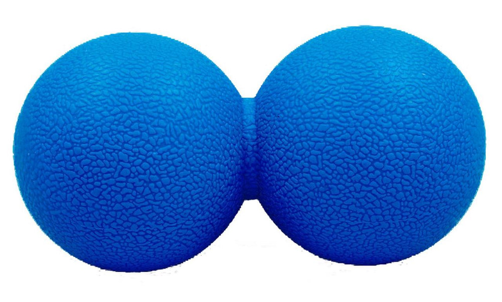 EasyFit Масажний м'ячик EasyFit TPR подвійний 12х6 см синій Київ - фото 2