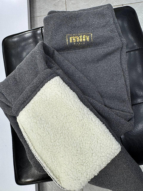 Жіночі теплі повсякденні лосини з накатом трикотаж на хутрі Одеса - фото 2