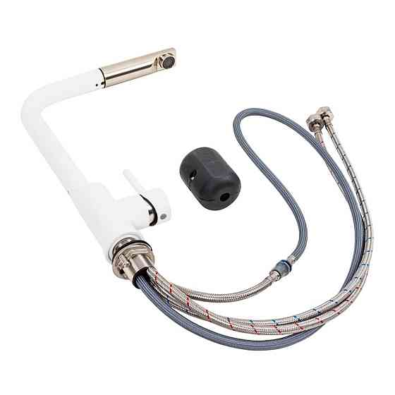 VALESO Кухонний змішувач з висувною лійкою VALESO Q411B Білосніжний Київ