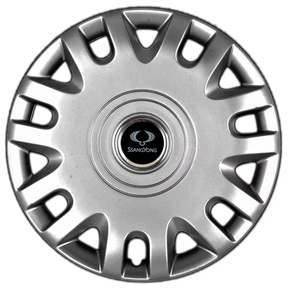 Автомобільні модельні ковпаки R15 SsangYong 333 4шт, SJS, сріблясті Київ - фото 1