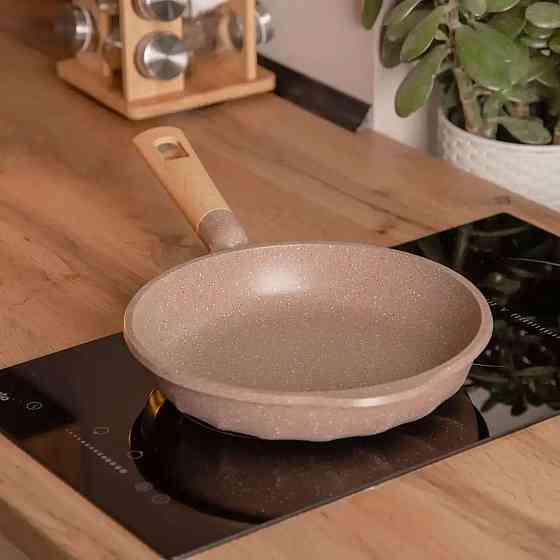 Алюмінієва сковорода 2,8 л з мармуровим антипригарним покриттям Ø 28 см, товсте дно MGC кавовий HP-4-420CO Коломия