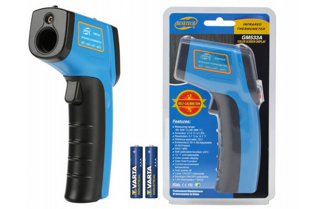 Бесконтактный термометр (пирометр) -50-530°C BENETECH GM533A Одесса - изображение 5