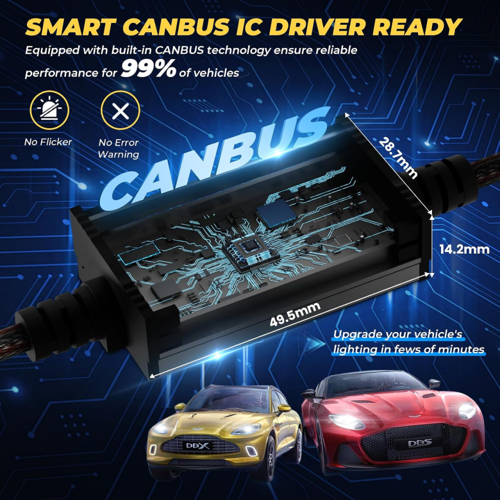 Світлодіодні лампи H7 180W 32000Lm 6500K, LED автолампи для фар, холодне біле світло, комплект Київ - фото 5
