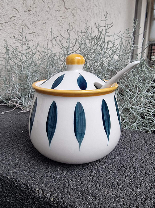 Керамічна цукорниця з кришкою та ложкою Луцьк - фото 3