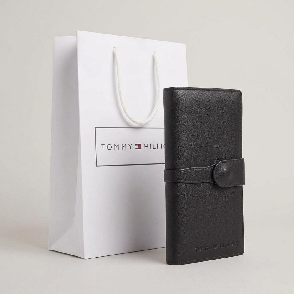 Чоловічий довгий шкіряний гаманець на застібці Tommy (3311) Київ - фото 3