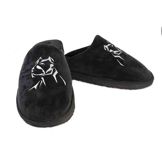 Тапочки мужские комнатные закрытые черные тм 