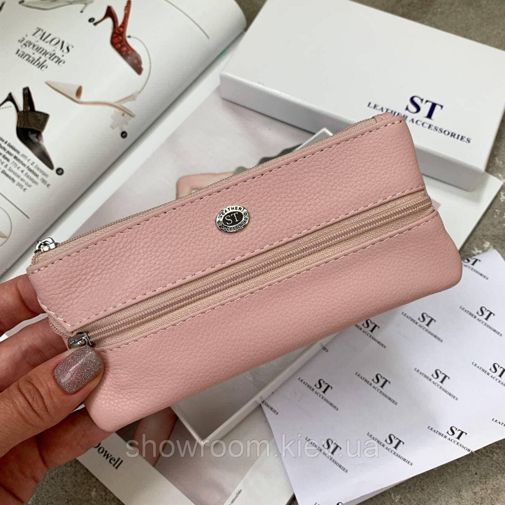 Женская кожаная пудровая ключница (405) Киев - изображение 6