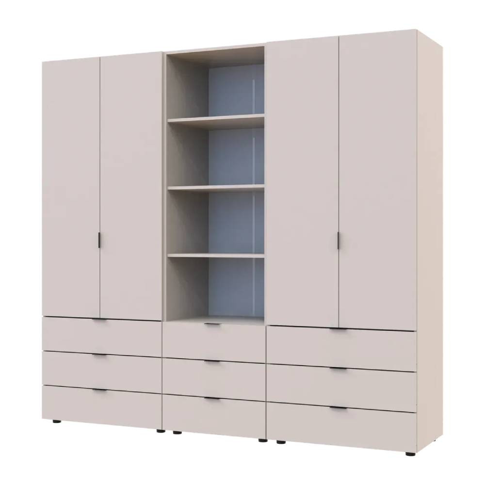 Шафа для одягу Doros Гелар Кашемір 2+2ДСП з пеналом 215х49.5х203.4 (DRS-011918) Дніпро - фото 2