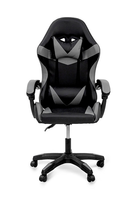 Крісло геймерське Слім, чорний/сірий Київ - фото 2