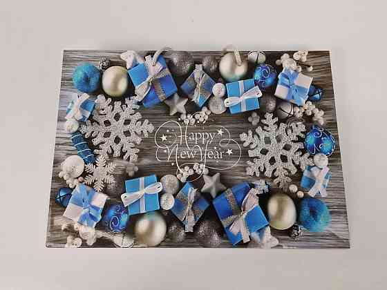 Паперові пакети великий горизонтальний 36/22/10 новорічний-17 (12 шт.) Харків