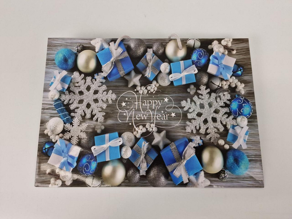 Бумажные пакеты большой горизонтальный 36/22/10  новоголний-17 (12 шт) Харьков - изображение 2