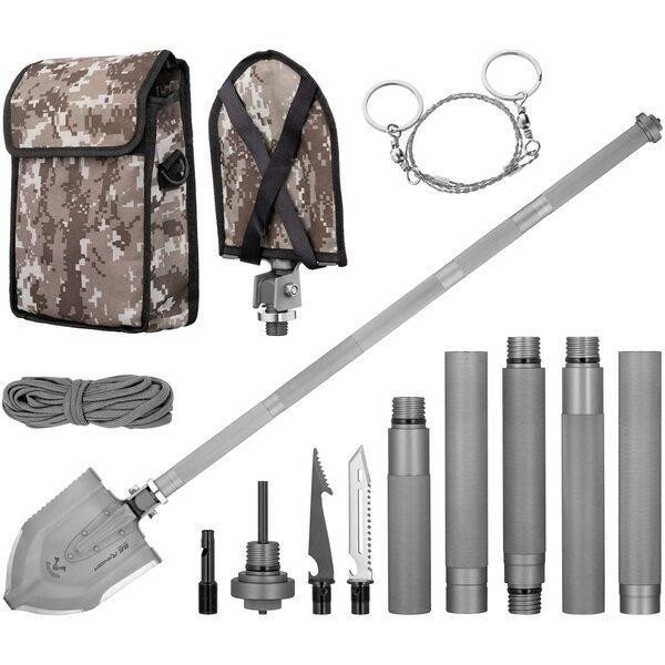 Лопата-мультитул тактическая 2E Mahura Steel Gray разборная, 22в1, с сумкой в комплекте (2E-TSMTSF3-STGR) Киев - изображение 1