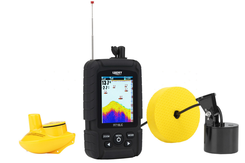 Эхолот двухлучевой с литиевой батареей Lucky FF718Li  два трансдюсера,  3 в 1 цветной экран Киев - изображение 1