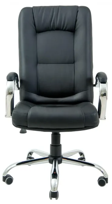Офісне Крісло Керівника Richman Alberto Шкіра Lux Хром М2 AnyFix Підлокітник Труба Чорний Дніпро - фото 2