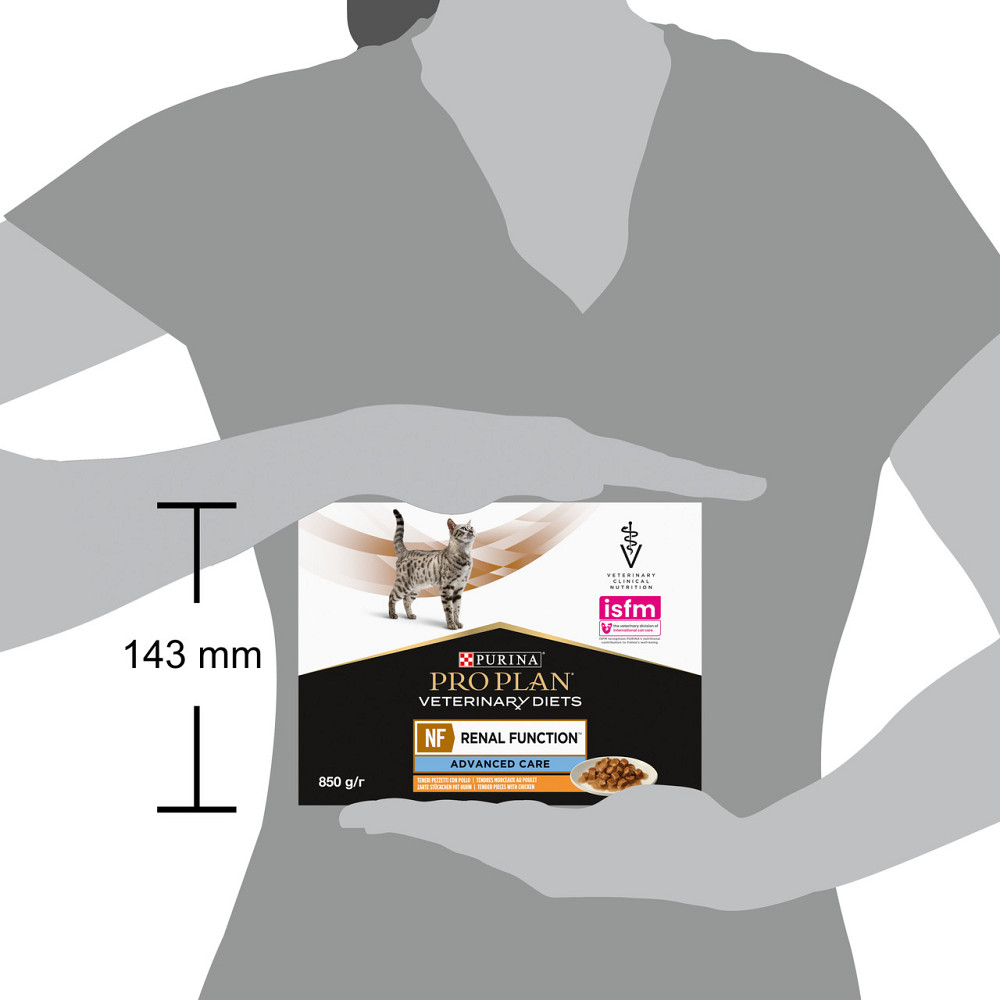 Вологий дієтичний корм PRO PLAN VETERINARY DIETS NF Renal Function Advanced Care для дорослих котів при патології нирок, з куркою, 10х85 г Київ - фото 4