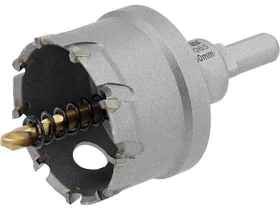 Свердло коронка по металу TCT YATO: Ø50 x 103 мм, товщ. до 25мм, з напрямним, 6-гран. хвост 3/8" [6] Одеса