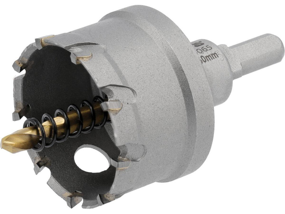 Свердло коронка по металу TCT YATO: Ø50 x 103 мм, товщ. до 25мм, з напрямним, 6-гран. хвост 3/8